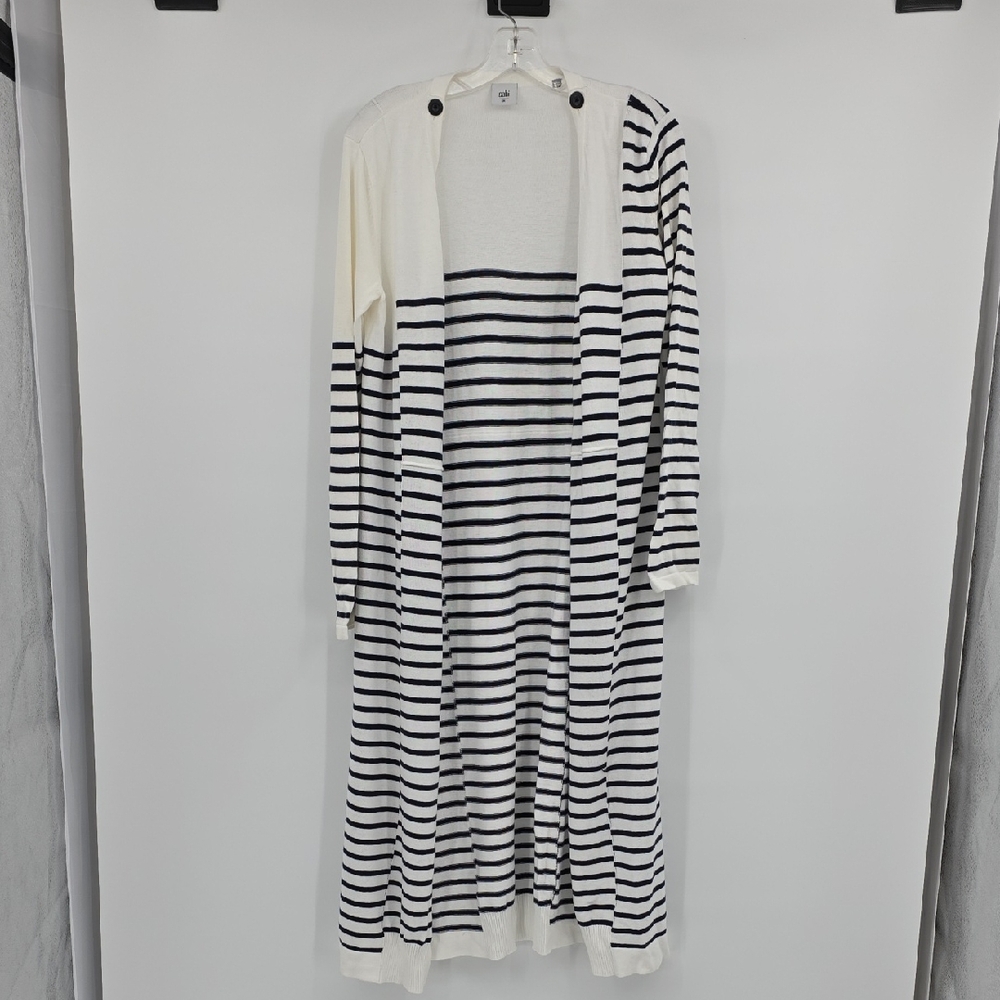 CAbi Cream Knit Cardigan Nautical Size M